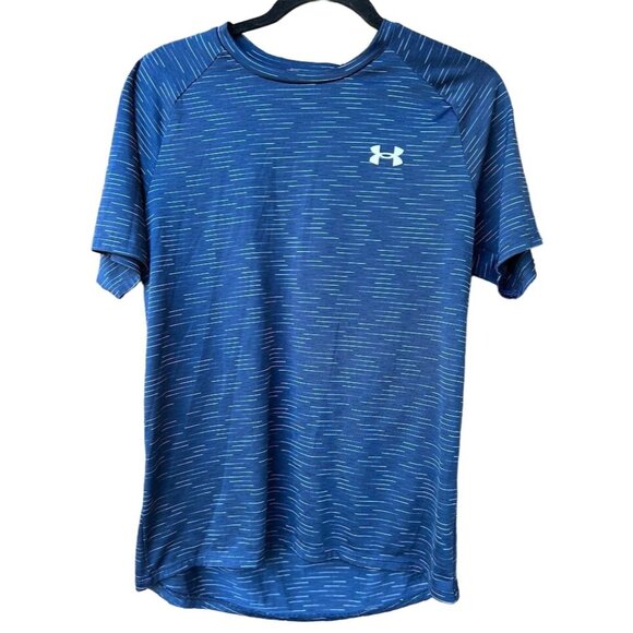 Under Armour Mens The Tech Tee Shirt Blue Loose‎ Fit S - Picture 1 of 3